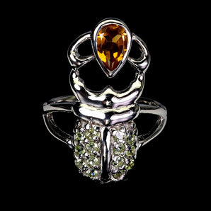 925 Sterling Silver Ring Pear Iolite 7x5mm Tanzanite Gemstone Jewelry Size 8