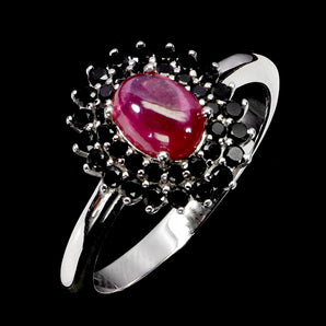 925 Sterling Silver Ring Oval Ruby 7x5mm Spinel Natural Gemstone Jewelry Size 8