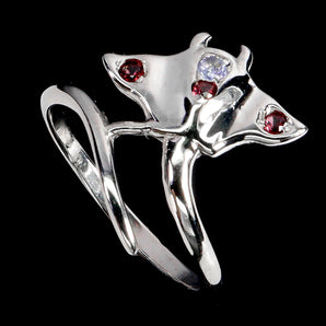 925 Sterling Silver Ring Round Tanzanite Rhodolite Stingray Gemstone Jewelry 8