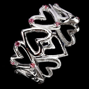 925 Sterling Silver Ring Round Rhodolite Garnet Natural Gemstone Jewelry Sz 7.5