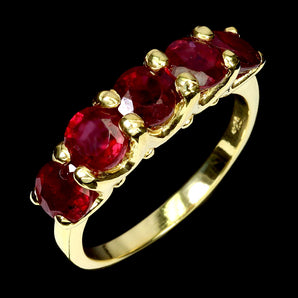925 Sterling Silver Ring Round Ruby 5mm Natural Gemstone Jewelry Size 7
