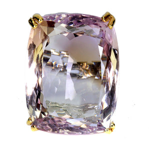 925 Sterling Silver Ring Antique Ametrine 56ct Emerald Handmade Gemstone Sz 8.5