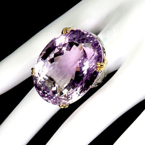 925 Sterling Silver Ring Oval Ametrine 112ct Emerald Handmade Gemstone Jewelry 9