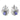 Unheated Oval Tanzanite 6x4mm Gems Simulated Cz 925 Sterling Silver Earrings