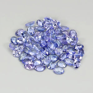 60pcs Oval Cut VVS 7.74ct 4.1x3mm Natural Unheated Top Violet Blue Tanzanite